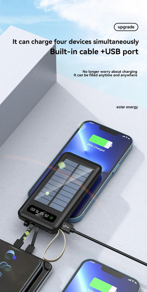 Banco de energía solar OnePlus de 50 000 mAh, gran capacidad, carga rápida