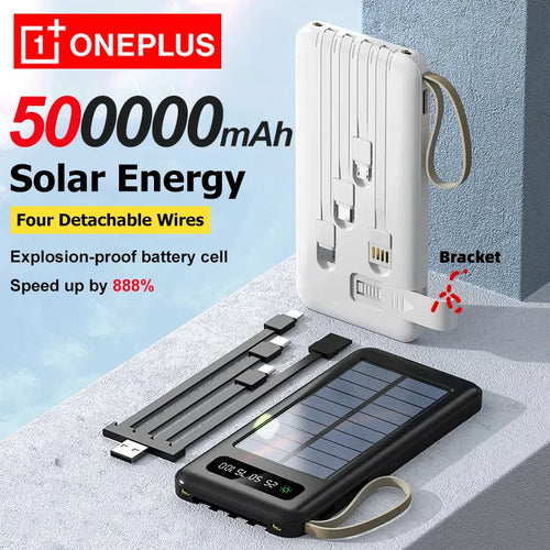 Banco de energía solar OnePlus de 50 000 mAh, gran capacidad, carga rápida